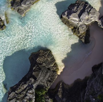 rocky shores near bermuda's horseshoe bay