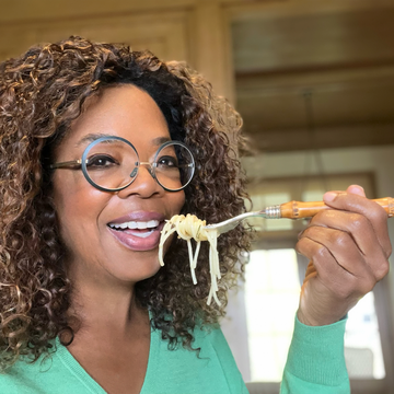 oprah eating pasta